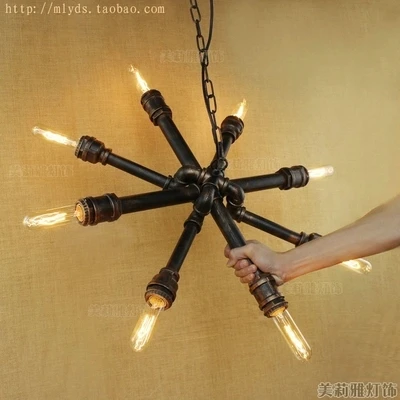 Железная водопроводная лампа в стиле лофт подвесные светильник ильники Эдисона