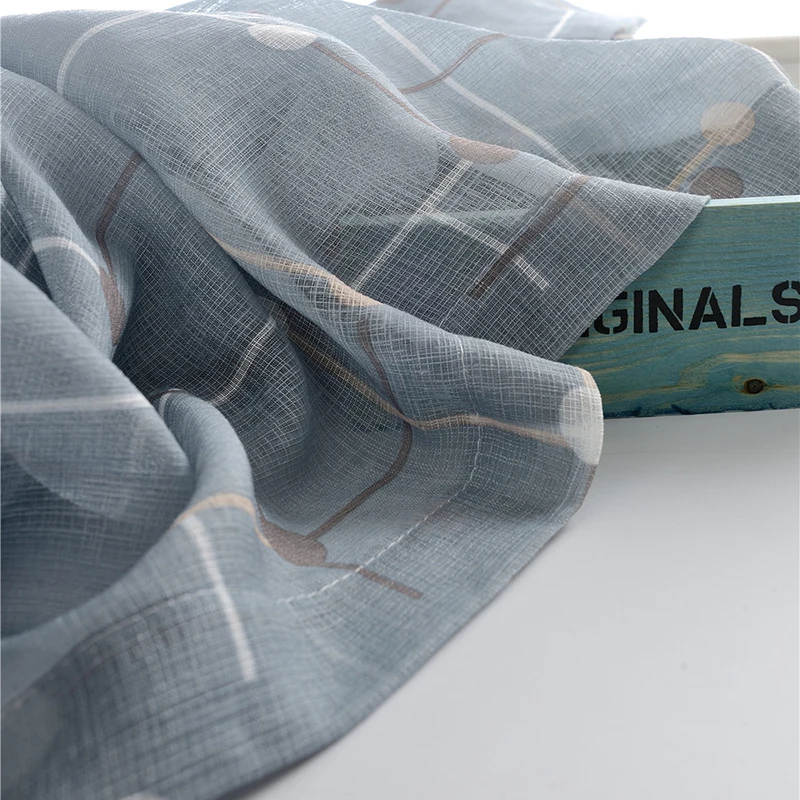 2019 Hot Sale Curtains Traditional Chinese New Design Sheer For Living Room Checkerboard Simple Bedroom Print Plaid Tulle Drap | Дом и сад