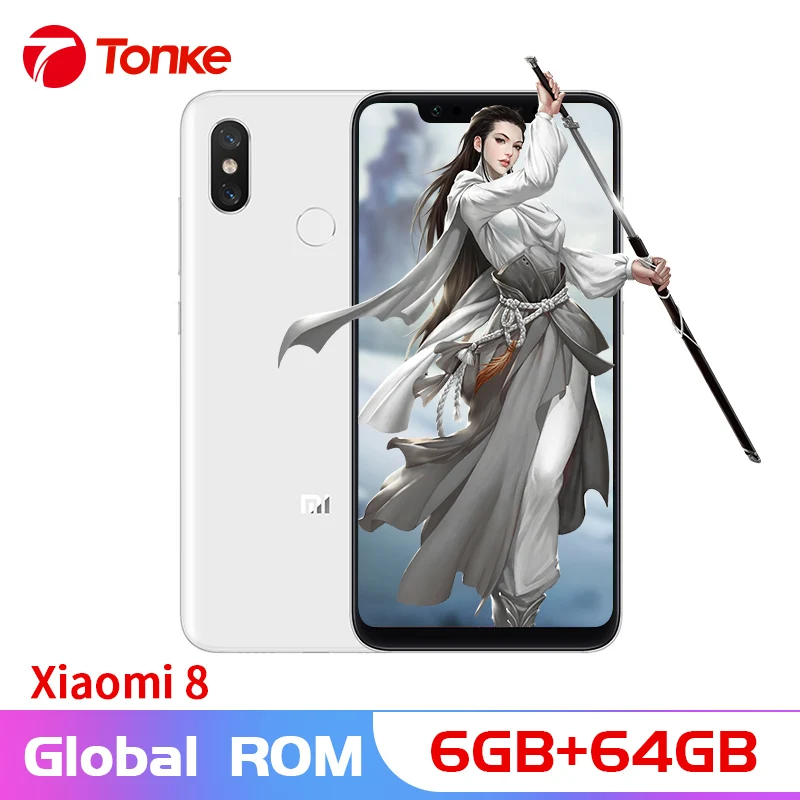 Оригинальный телефон Xiao mi 8 64GB Snapdragon 845 Octa Core 6 21 &quot2248x1080 P двойная задняя камера