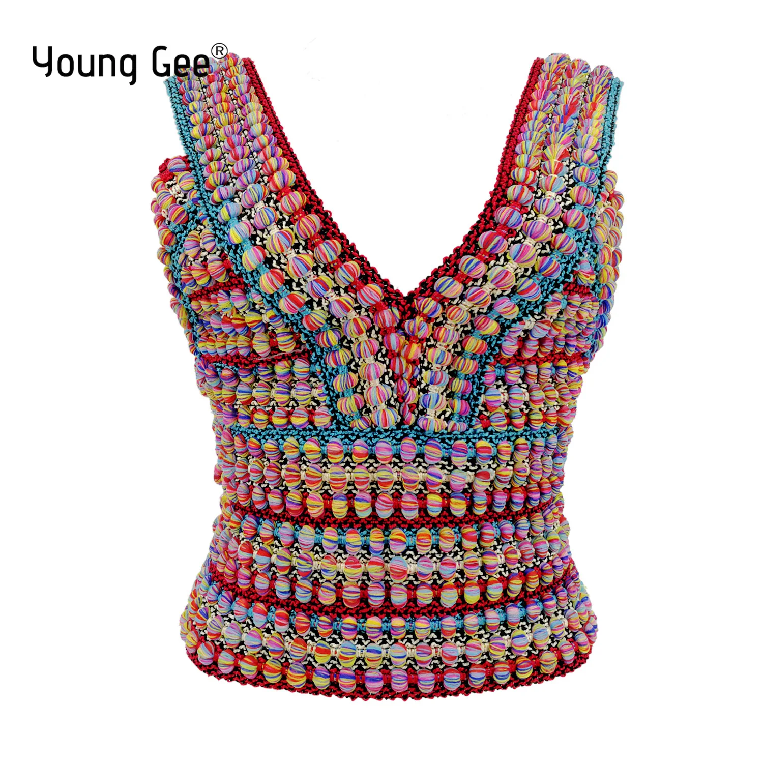 Женская майка без рукавов бандажный высокоэластичный кроп топ в национальном