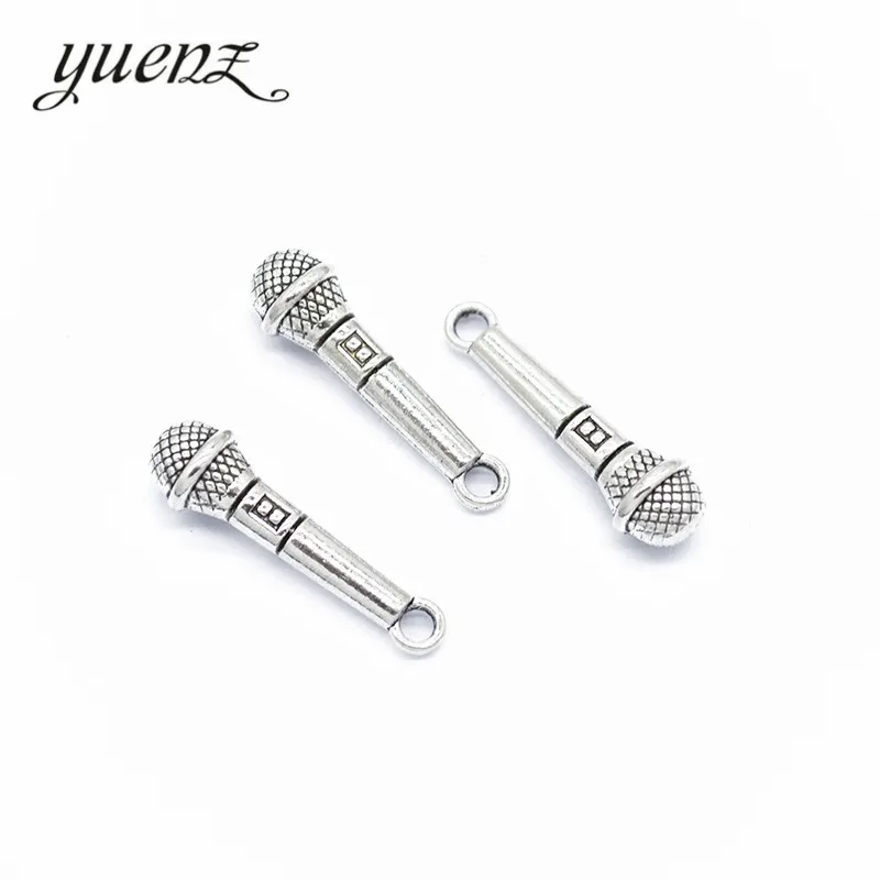 YuenZ 10 шт античный серебряный цвет микрофон шармы Ретро DIY модные подвески ручной
