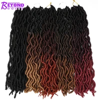goddess faux locs crochet hair 20inch soft natural synthetic crochet braids hair extensions for black women pre looped locs bulk
