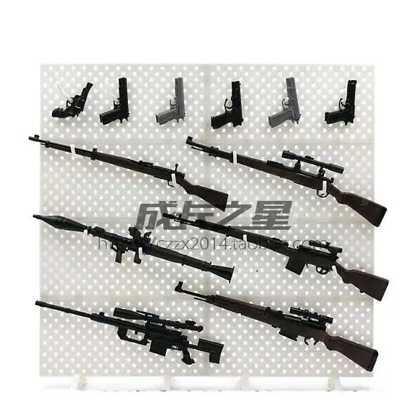 6 gun and 8 racks 1:6 4D модель пистолета сборная пластиковая модель для 12 дюймов фигурки оружие минигун со стойками - Цвет: 6 gun and 8 racks