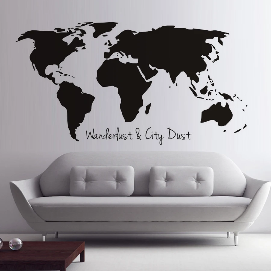 DCTOP City Dust World Map Настенная Наклейка для детей гостиной спальни дома декоративный