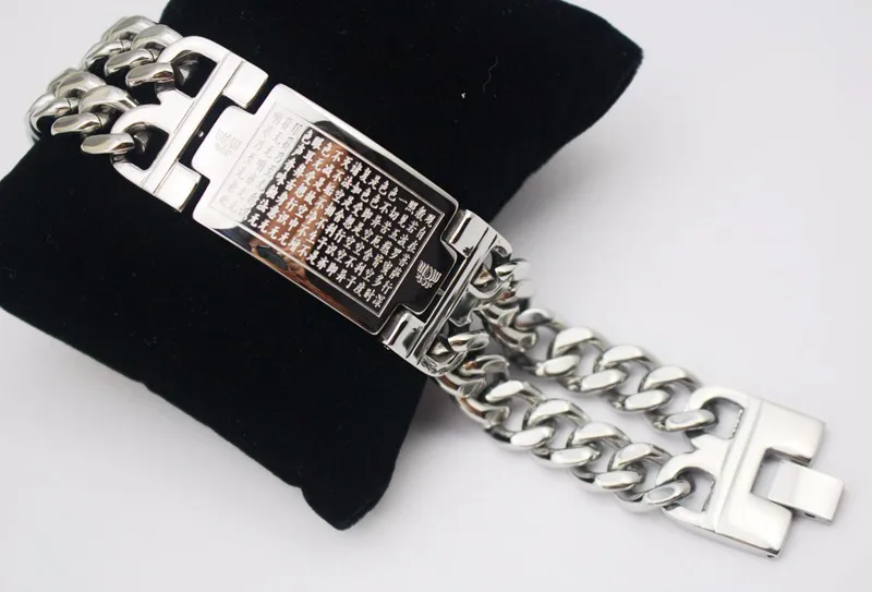 Китайские значения унисекс широкий серебряный цвет браслет цепочка из