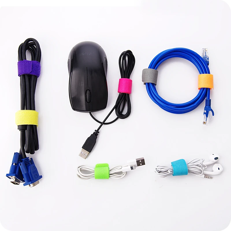 500 шт./лот намотки кабеля Клип держатель Обёрточная бумага Организатор провода ped