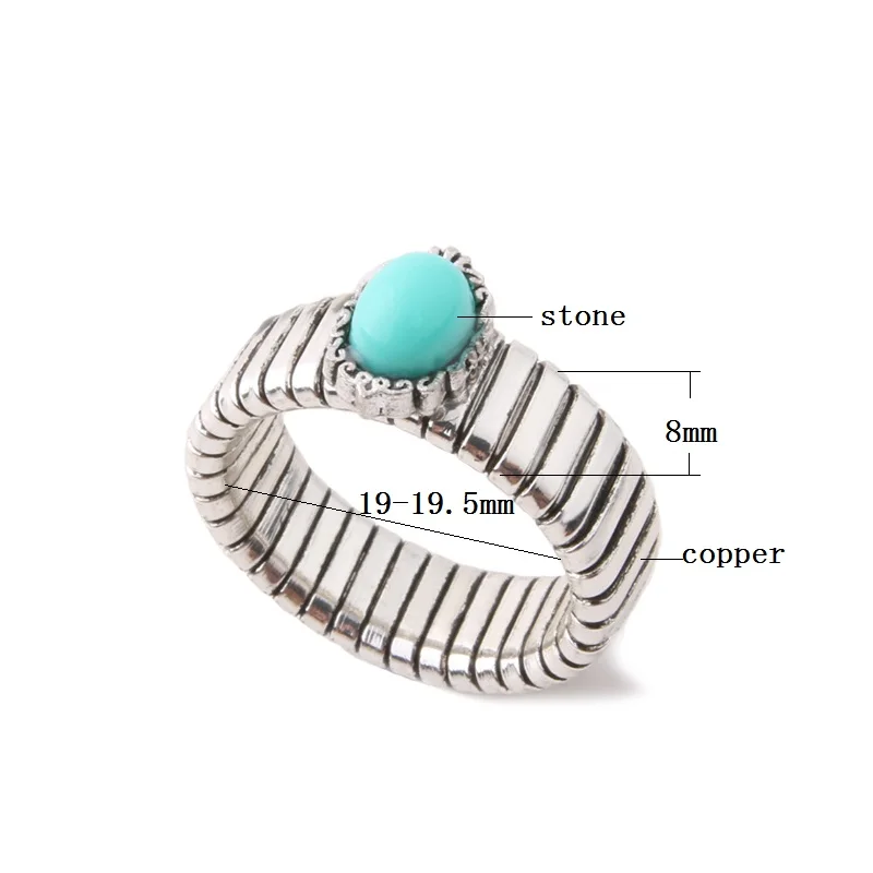 Кольцо NeeFuWoFu золотого цвета эластичное кольцо из меди с натуральным камнем