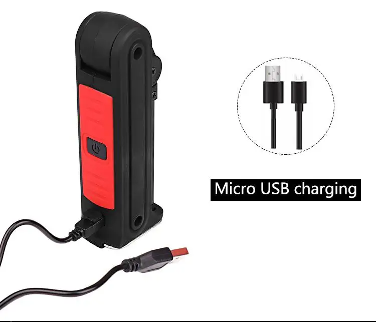Портативный складной зарядка через usb COB светодиодный Рабочая вспышка светильник чрезвычайная ситуация вне дома патрульная машина осмотра магнит Фонари фонарь рабочий светильник