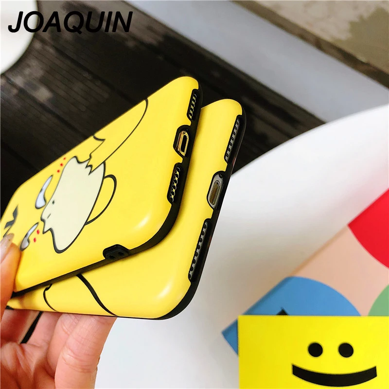 Cute Duck Cartoon Couple Phone Cases for iPhone 6 7 8 Plus X XS XR MAX Grind arenaceous IMD Covers 11 pro cases |