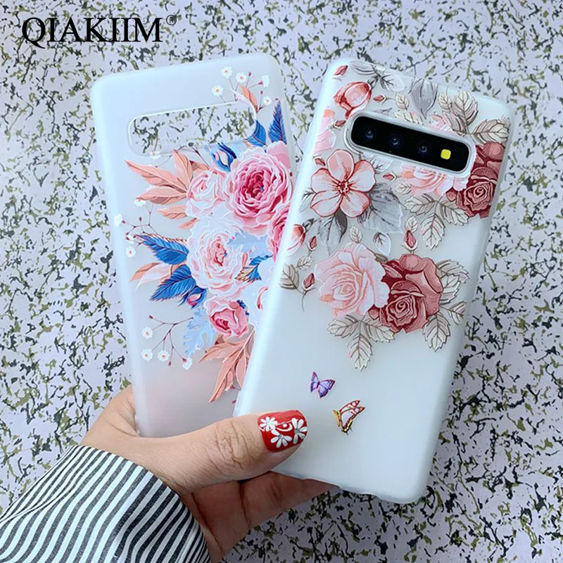 Чехол для Samsung Galaxy A5 A7 A8 2018 S7 edge S8 S9 S10 Plus S10E J3 J5 J7 2017 M10 M20 A30 A50 3D рельефный Силиконовый