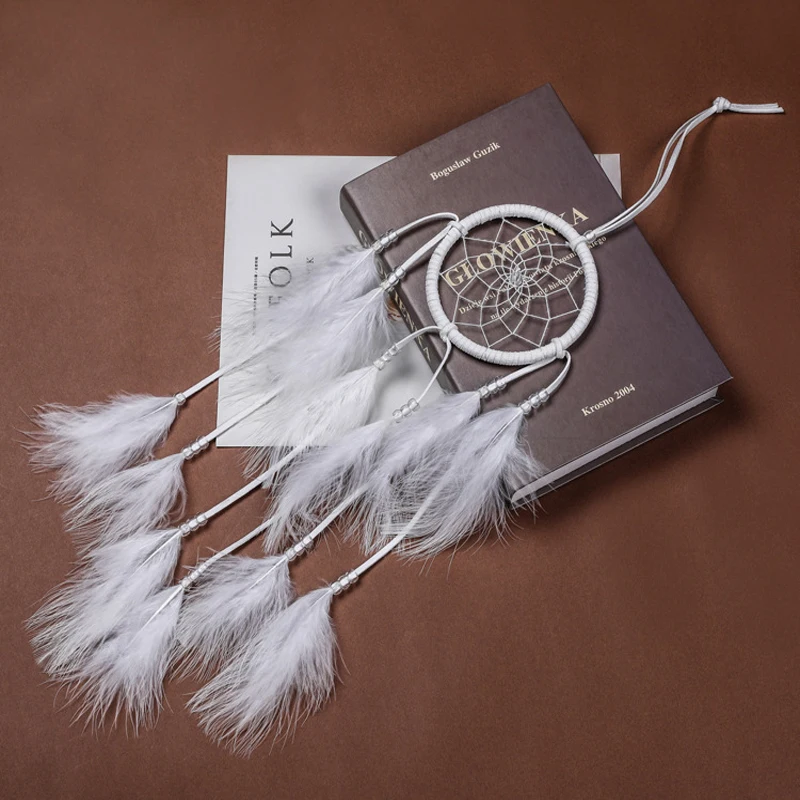 Handmade Wind Chimes Indian Dream Catcher Feather Wall Hanging Craft Gift Home Bedroom Window Decoration |