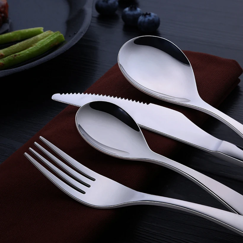 Столовые приборы из нержавеющей стали столовые серебра 24 шт. для стейка