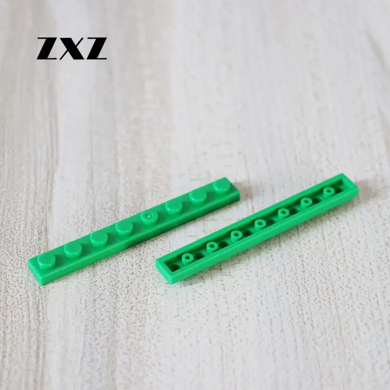 Нетоксичные пластиковые строительные блоки пластина 1x8 сборка частиц 3460