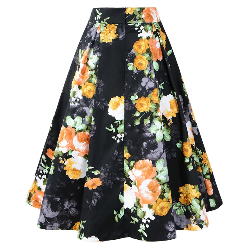 Винтажная плиссированная юбка из хлопка в клетку с высокой талией|Женские юбки| |