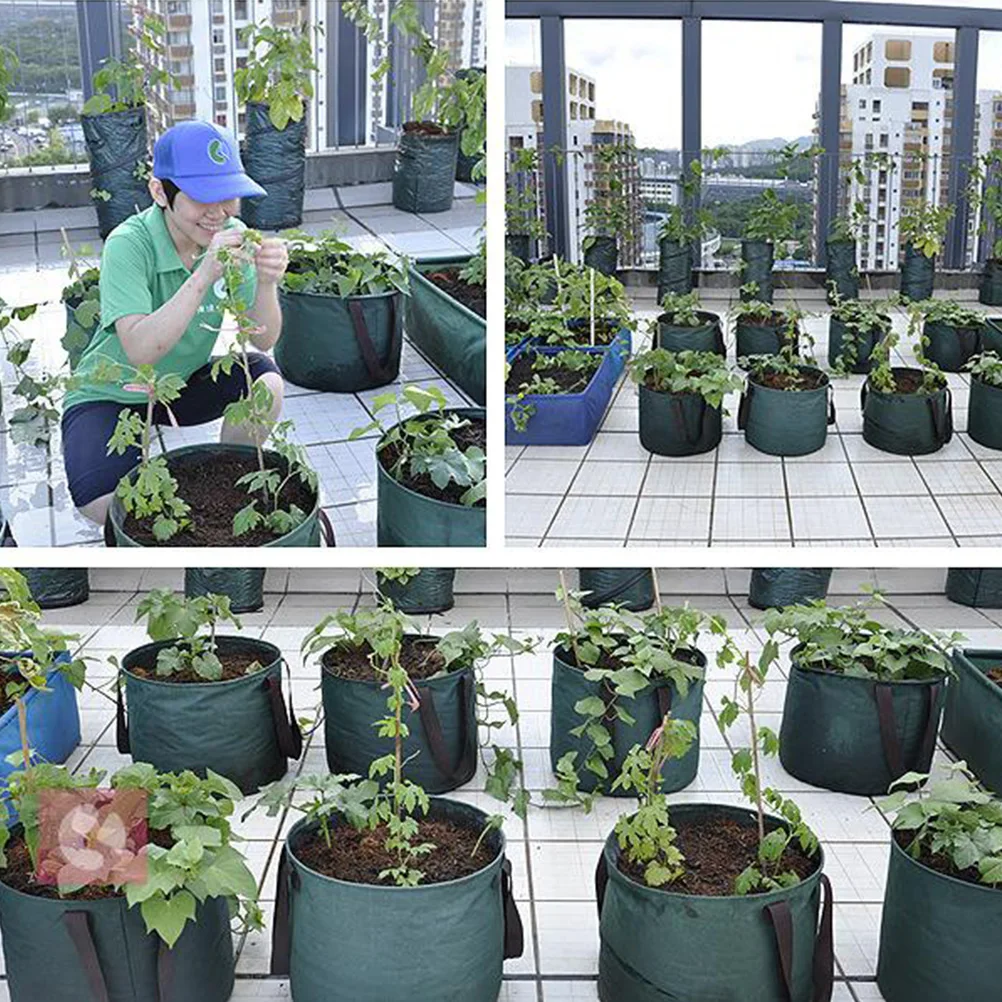 Double Handles Woven Fabric Bags Potato Cultivation Planting Grow Bag Farm Greenhouse Seedlings For Plants Garden Pot |