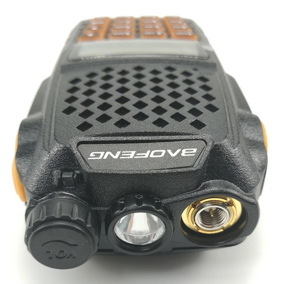 Baofeng UV-6R оранжевая клавиатура 7 Вт рация UHF VHF Двухдиапазонная UV 6R Walky Talky FM 128CH VOX Ham Радио UV6R для охотничьего радио