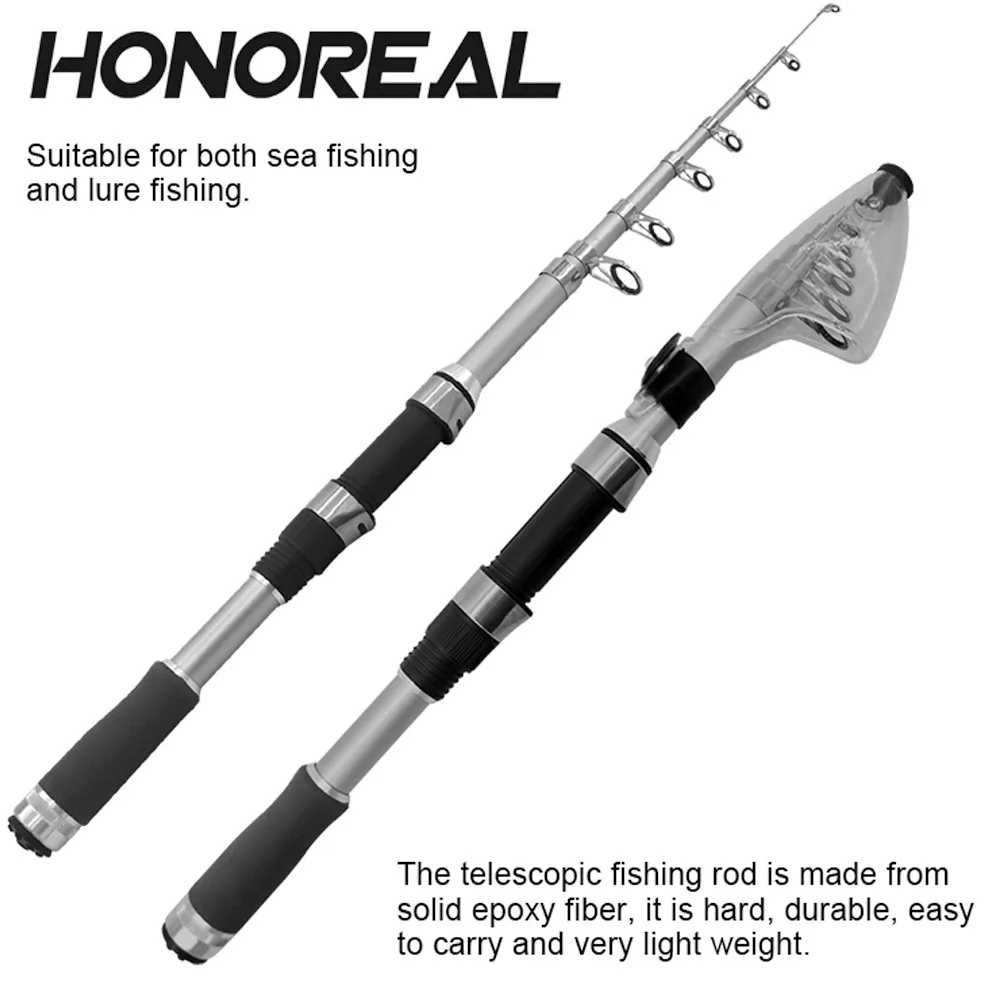 HONOREAL Новый стержень Путешествия Спиннинг Удочка морская вода полюс 2 0 м/6.56ft