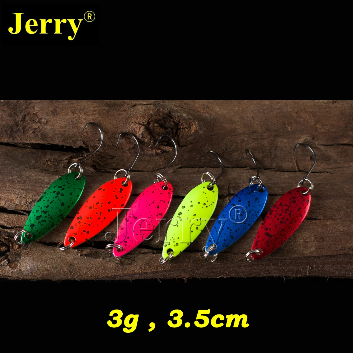 Jerry 6 шт. 3g микро Форелевые блесны несколько цветов Бесплатная снасть Коробка