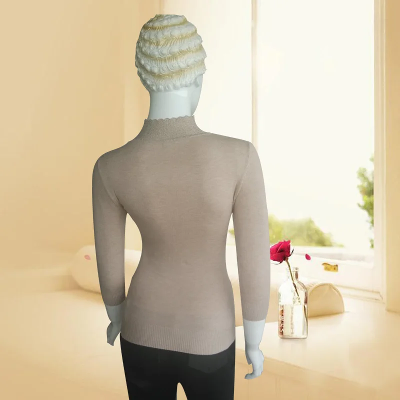 2019 New Arrivals Women Sweater Knitted Three Quarter Sleeve Turtleneck Cashmere Pullover Winter Sweaters Sweter Mujer Pullovers | Женская