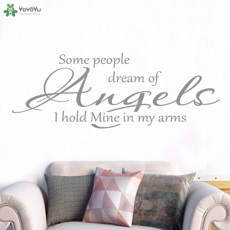 YOYOYU Wall Decal Special Design Art Quotes Some People Dream Of Angels Vinyl Stickers Livingroom Decoration DIY DecorCT702 | Дом и сад