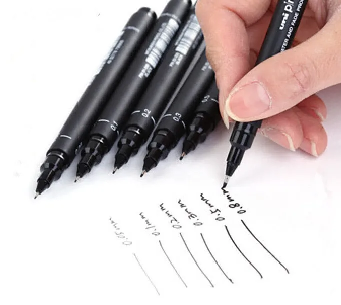 Fineliner Pigma Micron ручка для рисования 005 01 02 03 05 08 кисть Водонепроницаемая Манга Аниме комиксы ручка не staedtler прочный