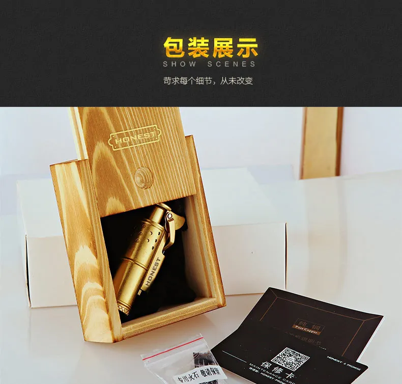 Высокое качество честная Чистая медь керосиновая Зажигалка старомодная