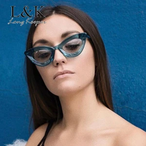 Солнечные очки в пластиковой оправе UV400 женские, маленькие солнцезащитные аксессуары кошачий глаз, в винтажном стиле, с защитой от ультрафиолета