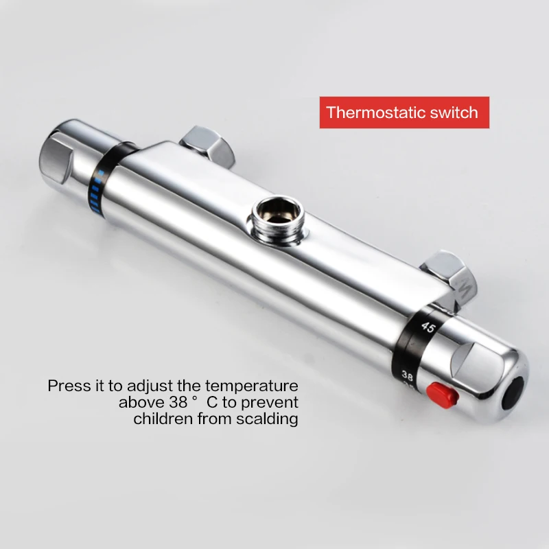 Хромированный Термостатический смеситель для душа кран с контролем температуры