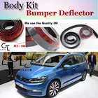 Дефлектор бампера для губ для Volkswagen VW Touran, передний спойлер, юбка для фанатов губ автомобиля, тюнинг автомобиля, обвес, полоска