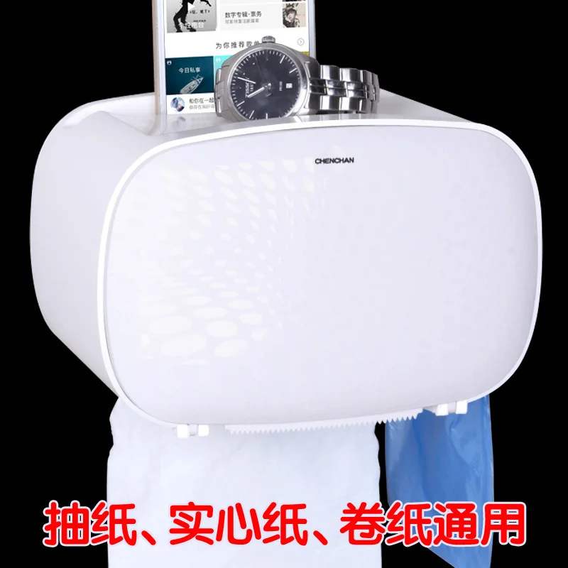 

Creative Bathroom Tissue Box Paper Shelf Toilet Free Punch Waterproof Double High Quality creative Inspired Tissue Box 3DZJC25