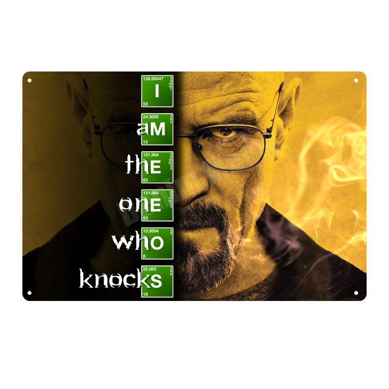 P Винтажная металлическая Жестяная Табличка с надписью «Breaking Bad» для паба, бара, казино, клуба, декоративная тарелка, рисунок Гейзенберга, настенные художественные наклейки для фильмов, N279 - Цвет: P