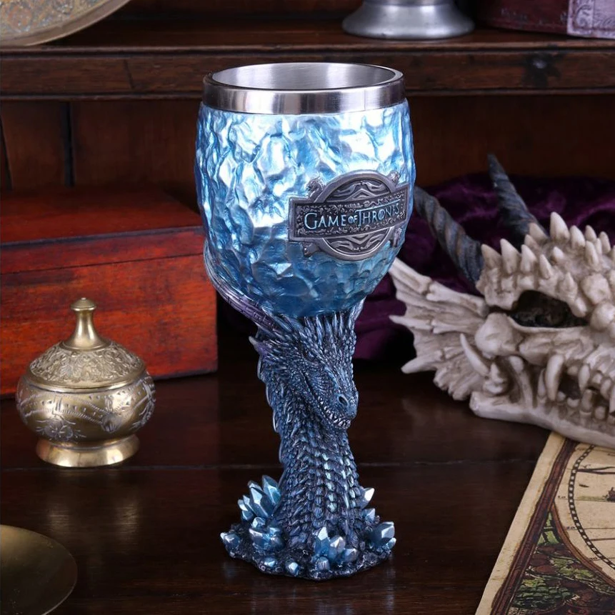 Игра трон бокал для вина Viserion белый ходунки Прохладный Дракон Кубок День матери и отца Хэллоуин получил вентилятор подарок