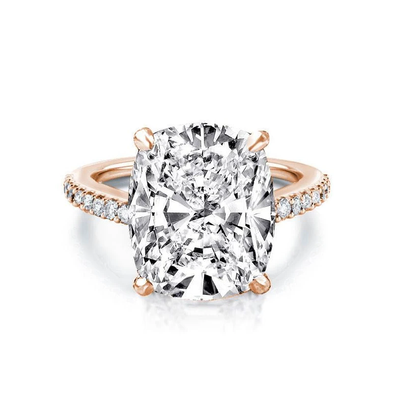 LESF 925 Sterling Silver 8 Carat Moissanite Ring Engagement Jewelry For Women Big Stone Wedding |