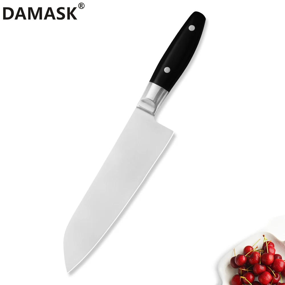 Дамаск 6 5 дюймов Santoku кухонный нож японский 3Cr13 нержавеющая сталь шеф повара ножи
