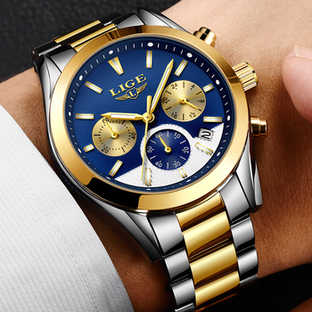 2021 NEW LIGE Watch Mens Military Waterproof Top Brand Watches Stainless Steel Quartz Clock Man Full Steel Wrist Watch relogio-36678