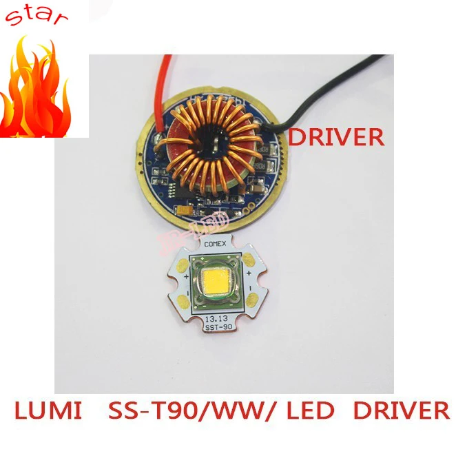 1 шт. Luminus SST 90 30 Вт светодиодный излучатель 2250LM белый 6500k теплый 3000K PCB 20 мм медь +