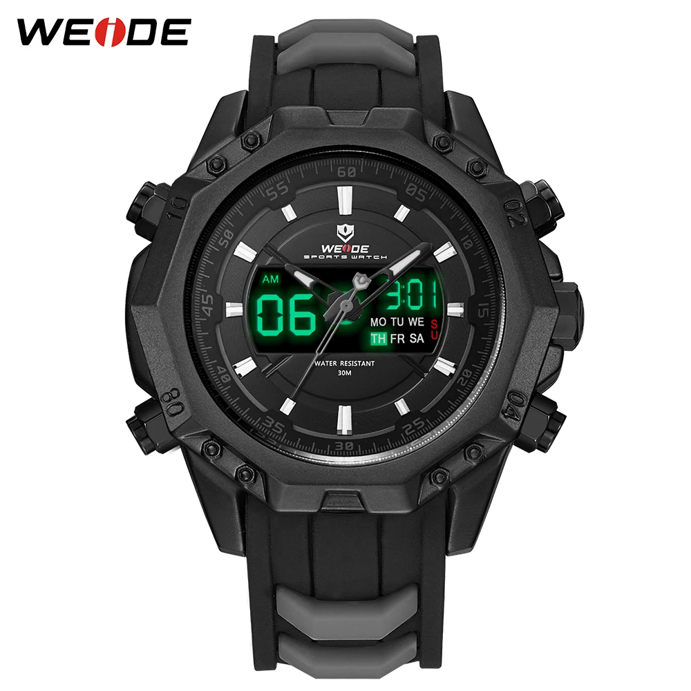 WEIDE военные кварцевые цифровые Авто Дата мужские спортивные часы силиконовый ремешок наручные часы Relogio Masculino Montres Hommes Relojes