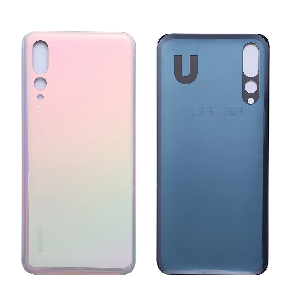 Huawei P20 Pro Задняя стеклянная крышка батарейного отсека задняя дверь корпус панель F Задняя стеклянная крышка с объективом камеры