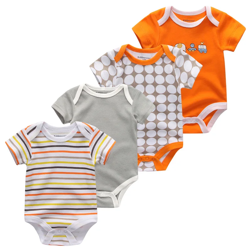 Clothing Sets4116 Kiddiezoom/ Одежда для новорожденных девочек 0-12 месяцев, комплекты одежды из 4 предметов, Roupas de малыш Bebe, Одежда для новорожденных малышей, хлопковые топы - Цвет: Clothing Sets4116