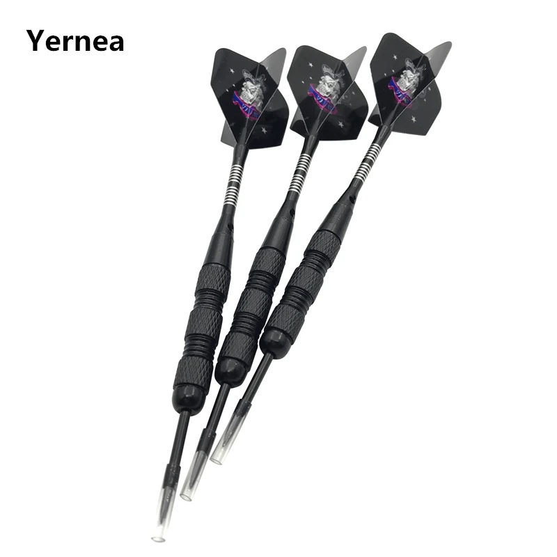 Yernea новые дартс 3 шт черные стальные остроконечные Дартс 20 г стандартные домашние