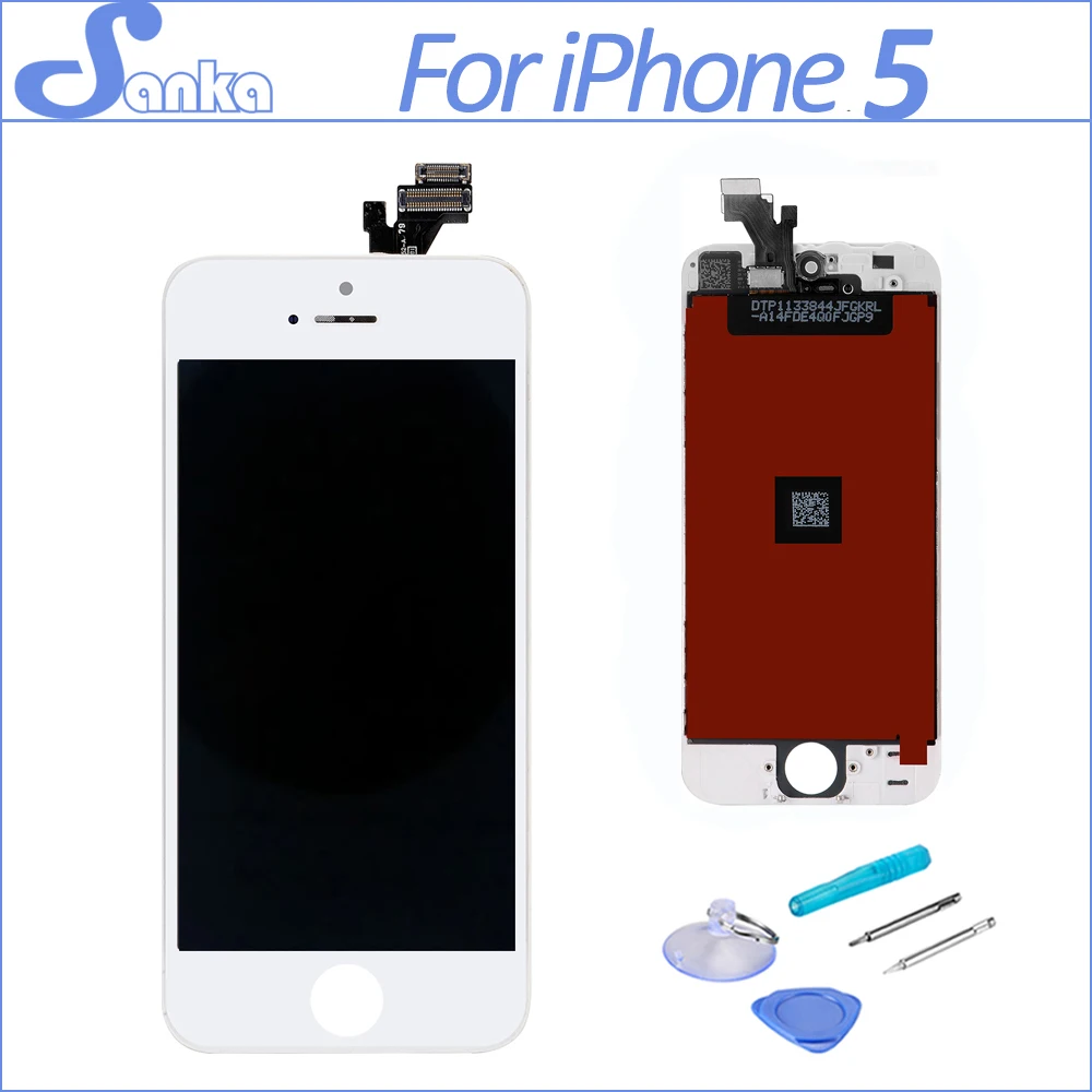 SANKA for LCD iPhone 5 Screen Touch With Display Digitizer Ecran Assembly Replacement Mobile Phone Parts White Tools | Мобильные