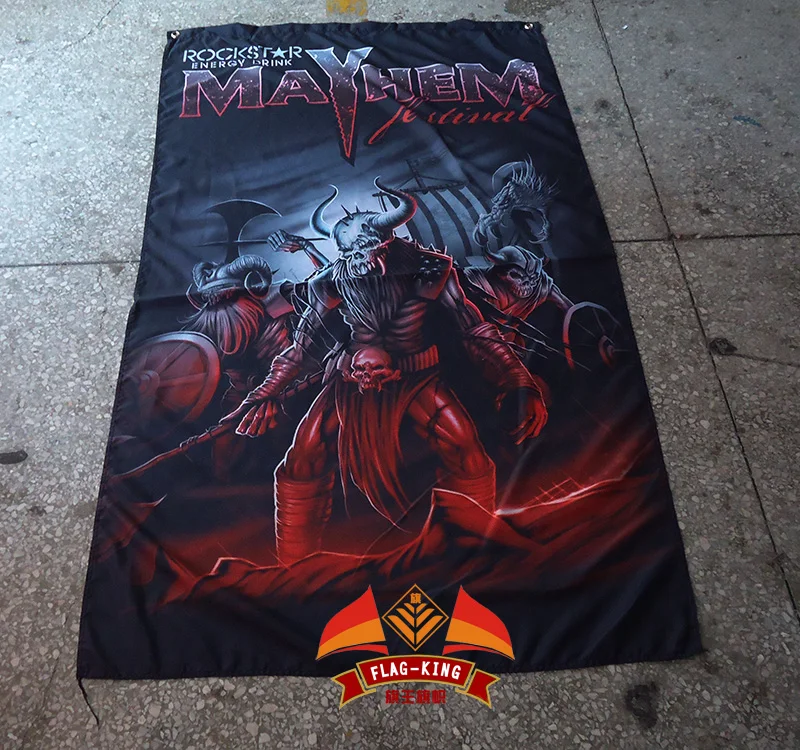 Майхем флаг группы Death Metal полиэстер 90*150 см цифровая печать черный металл майхем