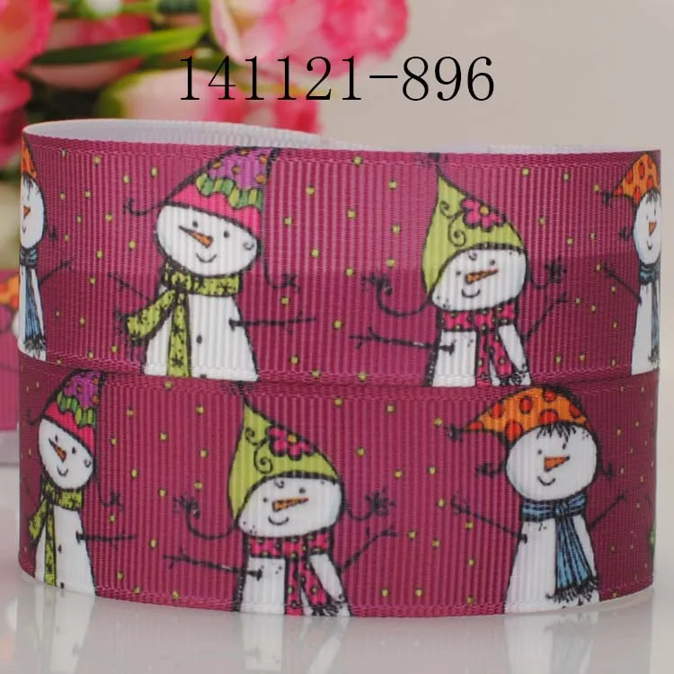 

Бесплатная доставка 50 ярдов 7/8 "22 мм снеговик корсажная лента с рисунком лента Счастливого Рождества