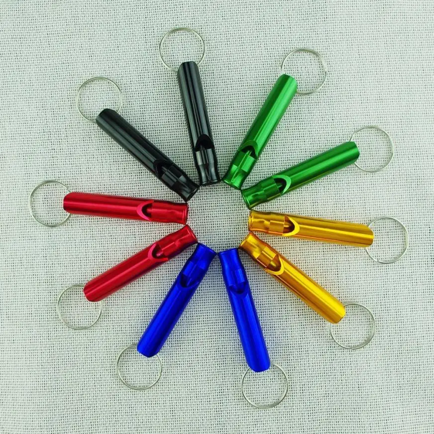 10 шт./лот мини брелок из алюминиевого сплава в виде свистка для улицы экстренного