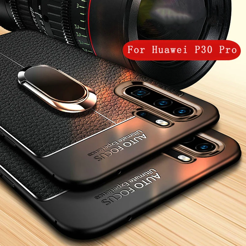 Для huawei P30 Pro автомобильный держатель Магнитный кронштейн Стенд палец кольцо чехол из термопластичного полиуретана для huawei Коврики 20 Pro lite для huawei Nova 4 e крышка