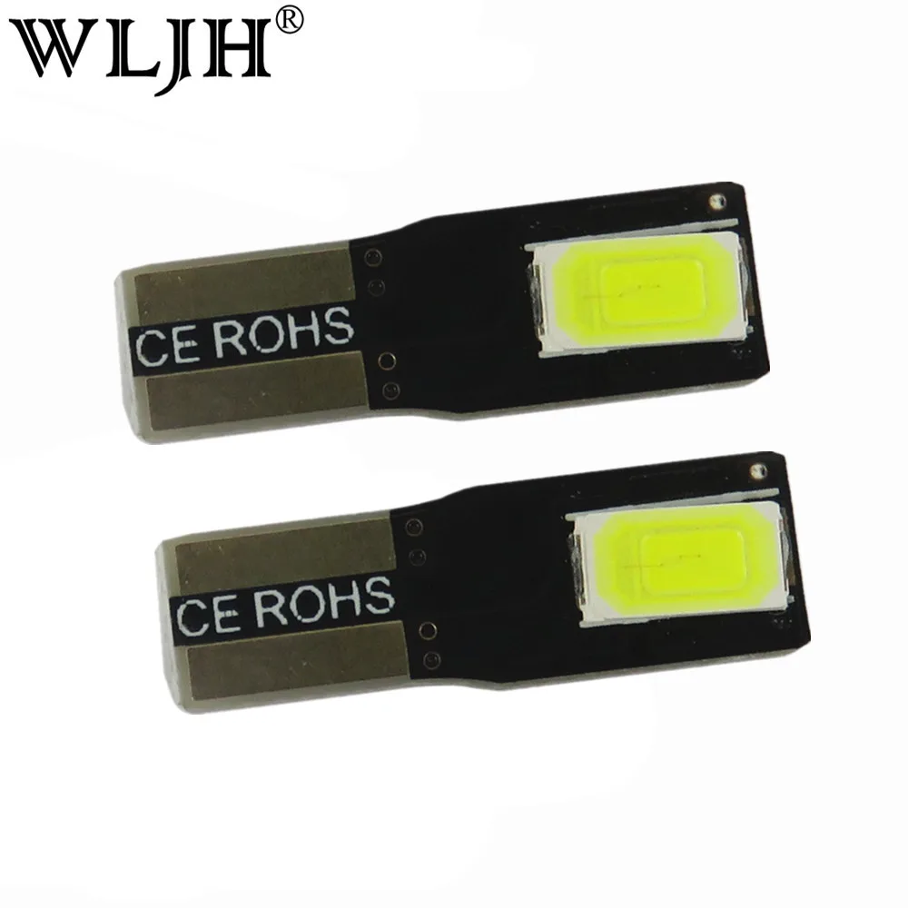 WLJH 10x Автомобильный светодиодный T5 2721 W3W 5630SMD клиновидный светильник Панель