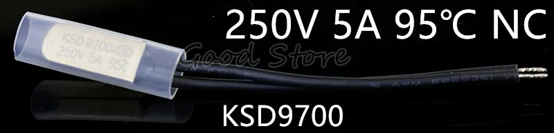 NC95Centigrade 1 шт. KSD9700 NC 250 В 5A 40~ 150 градусов биметаллический диск переключатель температуры нормального закрытого термостата тепловой протектор - Цвет: NC95Centigrade