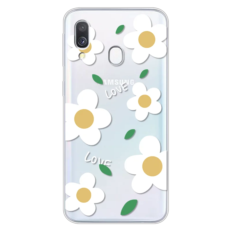 6baihua Роскошный чехол с цветами для samsung Galaxy A40 A30 A50 A70 A60 A10 чехол модный силиконовый мягкий чехол из ТПУ чехол для телефона чехол s Capa Funda - Цвет: 6baihua