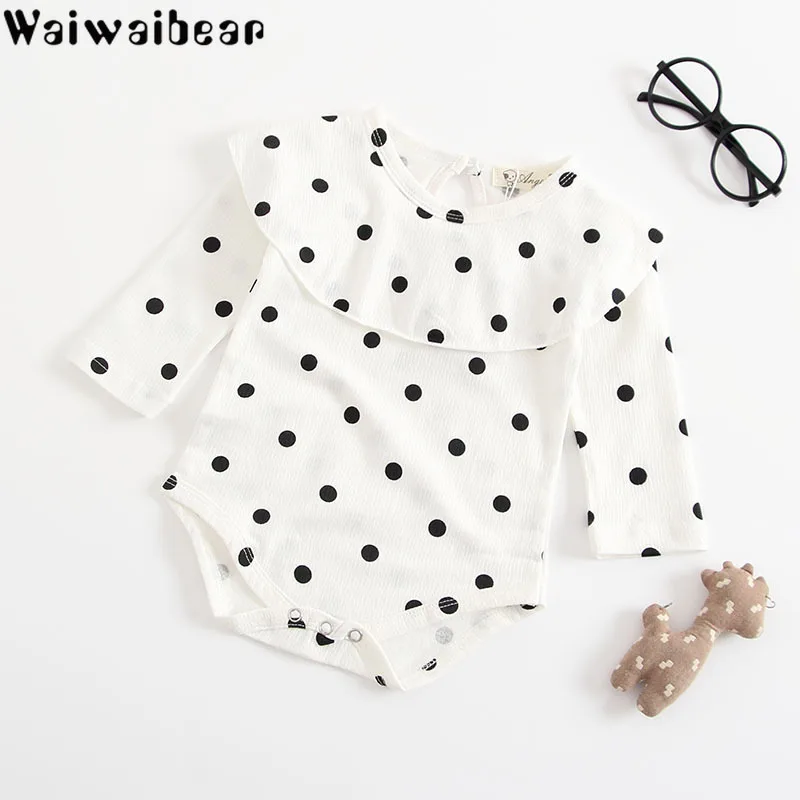 Унисекс комбинезон для новорожденных девочек Waiwaibear с длинными рукавами из хлопка ZHBB16.