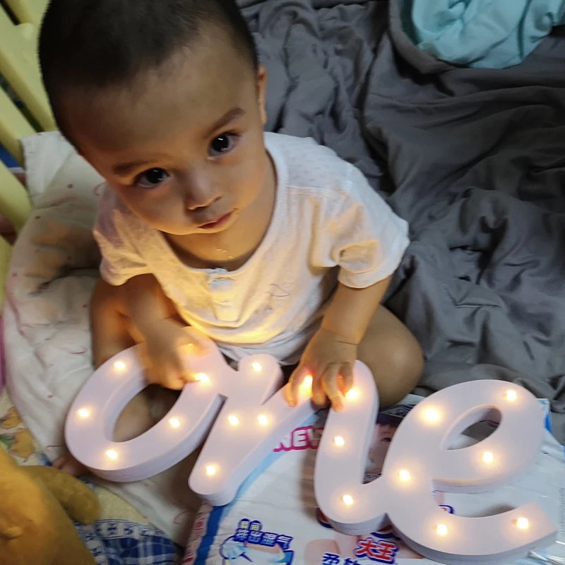 Один Детский реквизит один для фотографий деревянные буквы Первая фотография |